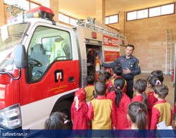 آغازبه کارمهدکودک ها و پیش دبستانی سازمان آتش نشانی با رعایت مسائل بهداشتی