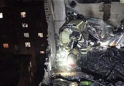 انفجار بامدادی در ساختمان ۷ طبقه مسکونی +تصاویر
