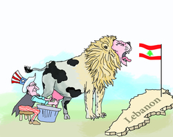 گاو امریکا را چه به نعره‌کشی مقابل لبنان مظلوم؟!