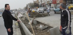 بازدید نماینده شورای اسلامی شهر چهارباغ از عملیات پروژه عمرانی بلوار پیام
