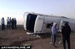 برخورد تریلی و اتوبوس در محور نطنز به اصفهان
