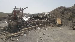 ابنیه کوه خواران در اراضی ملی آذرشهر قلع و قمع شد