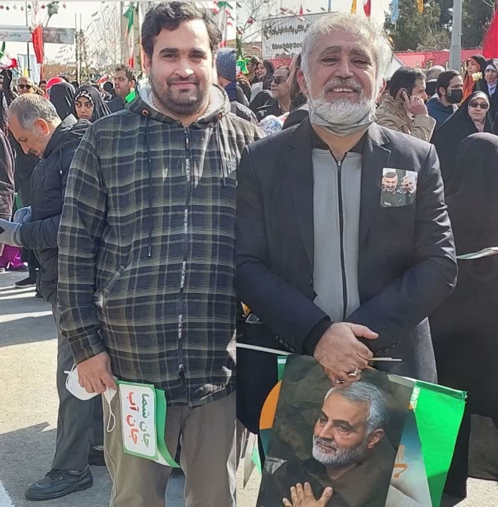عکس ۲ نفره در راهپیمائی ۲۲بهمن!