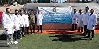 بیمارستان ۵۰ تختخوابی نیروی زمینی ارتش در ترکیه برپا شد