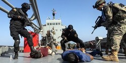 عملیات آزادسازی کشتی ربوده شده توسط دزدان دریایی در رزمایش ایران، چین و روسیه اجرا شد
