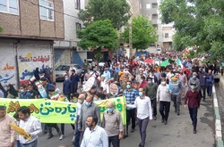 فریاد مرگ براسرائیل در شهرستان اسلامشهر طنین انداز شد