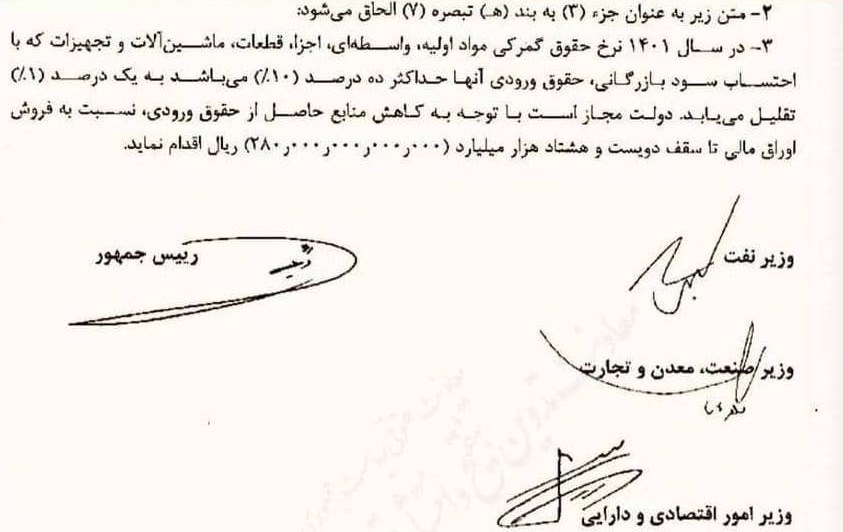 انصراف دولت از ۲۸ هزار میلیارد تومان درآمد گمرکی برای جلوگیری از تورم وارداتی +جزئیات انصراف دولت از ۲۸ هزار میلیارد تومان درآمد گمرکی برای جلوگیری از تورم وارداتی +جزئیات
