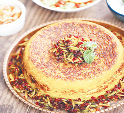 ته‌چین بهشتی خانجون از ته‌مانده برنج دیشب