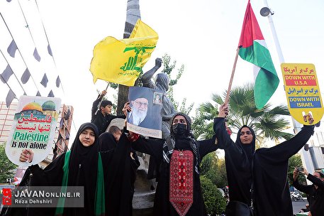 تجمع ضد صهیونیستی در میدان فلسطین تهران