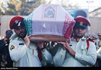 تشییع پیکر فرمانده شهید یگان امداد انتظامی مریوان در سنندج