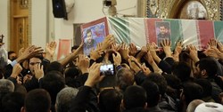 وداع با شهید مدافع امنیت در حرم حضرت معصومه(س)