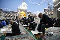 گل دادن بهار نیایش در حرم امام مهربانی‌ها