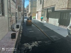 اجرای جدولگذاری و بهسازی روکش آسفالت در نصیرشهر