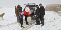 نجات جان یک نوزاد و دو کودک عشایری گرفتار برف در اهر