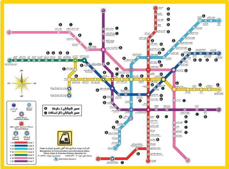 نقشه متروی تهران/ نقشه متروی تورنتو