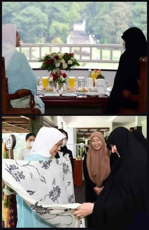 عکس/ استقبال گرم از همسر رئیسی در اندونزی