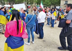 جمع منافقین با جنگ‌زده‌های اوکراین یک میدان را هم پر نکرد!