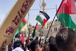 اردنی‌ها در حمایت از فلسطین به خیابان‌ها آمدند