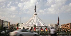 بزرگترین خیمه عاشورایی تهران در میدان هفت‌تیر برپا شد+عکس