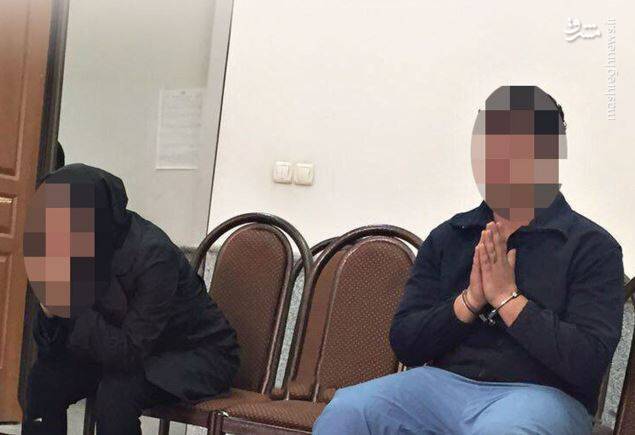 تصویری از دادگاه زن و شوهر ضارب آمر به معروف در شیراز