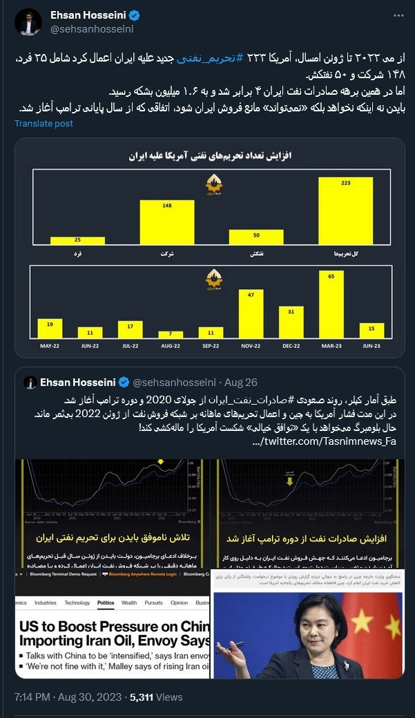 چرا بایدن نمی‌تواند مانع فروش نفت ایران شود؟