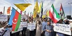 حضور پرشور مردم برای استقبال از شیخ زکزاکی در فرودگاه امام/ شیخ زکزاکی: امیدواریم انقلاب اسلامی ایران با تحول در دنیا زمینه ظهور را فراهم کند