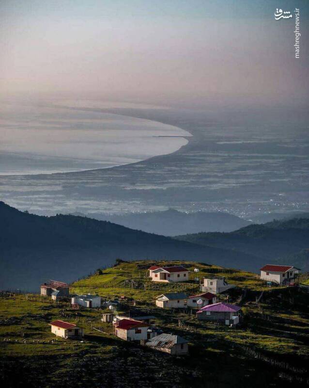 عکس/ نمایی دیدنی از ساحل دریای خزر در ارتفاعات تالش