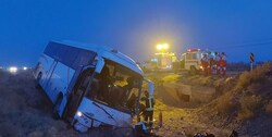 واژگونی اتوبوس در جاده قوچان ۲۶ مصدوم برجای گذاشت