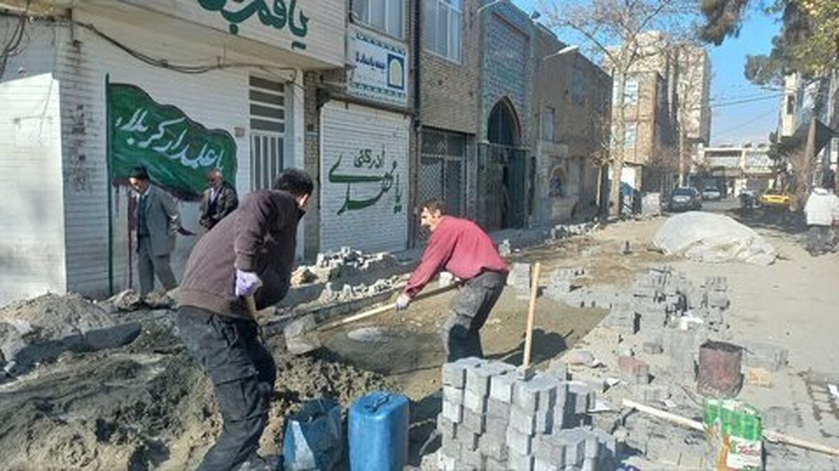 اجرای عملیات بهسازی و مرمت معابر در محله چهارصد دستگاه کرج