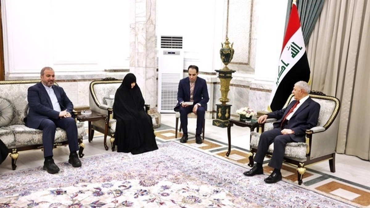 استقبال مسئولان عراق از همسر شهید رئیسی
