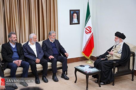 دیدار دبیرکل جهاد اسلامی فلسطین و هیأت همراه با رهبر معظم انقلاب