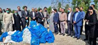 مشارکت شهردار احمدآبادمستوفی در پویش زمین پاک بدون پلاستیک