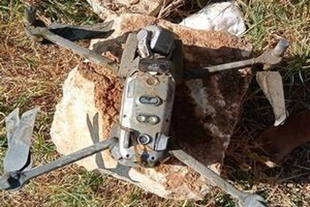 سقوط پهپاد اسراییلی در جنوب لبنان بر اثر اصابت موشک