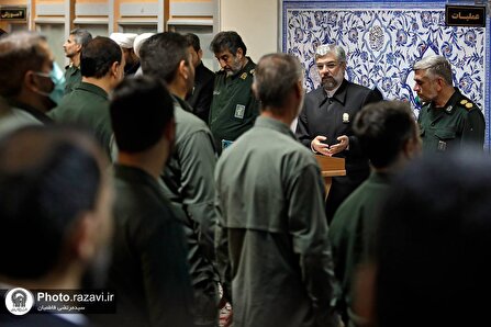 مراسم صبحگاه یگان حفاظت حرم مطهر امام رضا(ع) درسالروزتاسیس سپاه پاسداران انقلاب اسلامی