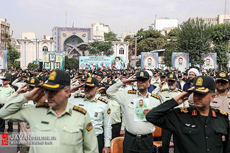 مراسم تشییع پیکر ۳ مأمور شهید پلیس پایتخت