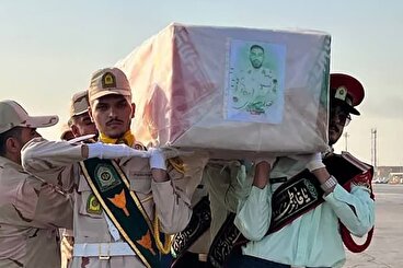 مراسم تشییع شهید انتخابات «ابراهیم مرمزی» در شهرستان سوسنگرد