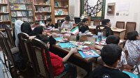 حضور کودکان مؤسسه خیریه زنجیره مهر قرچک در «زنگ کتاب» کتابخانه حرم مطهر رضوی 