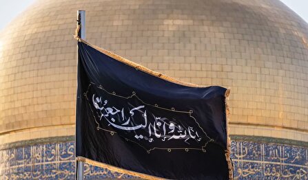 سیاه‌پوشی اماکن متبرکه حرم مطهر رضوی در پی شهادت سید مقاومت