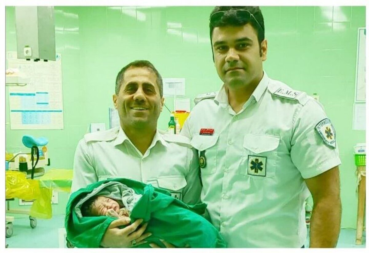 نوزاد عجول نوشهری در آمبولانس متولد شد