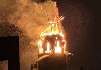 آتش‌سوزی در کلیسای تاریخی آمستردام