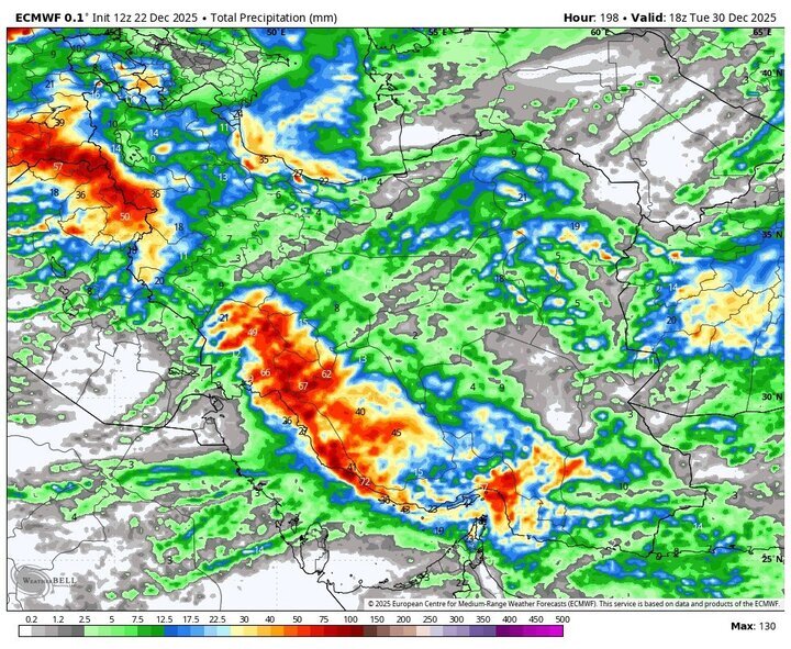 ورود سامانه بارشی جدید به کشور از امشب؛ بارش برف و باران در ۱۵ استان
