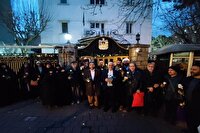 سفارت فلسطین گل‌باران شد