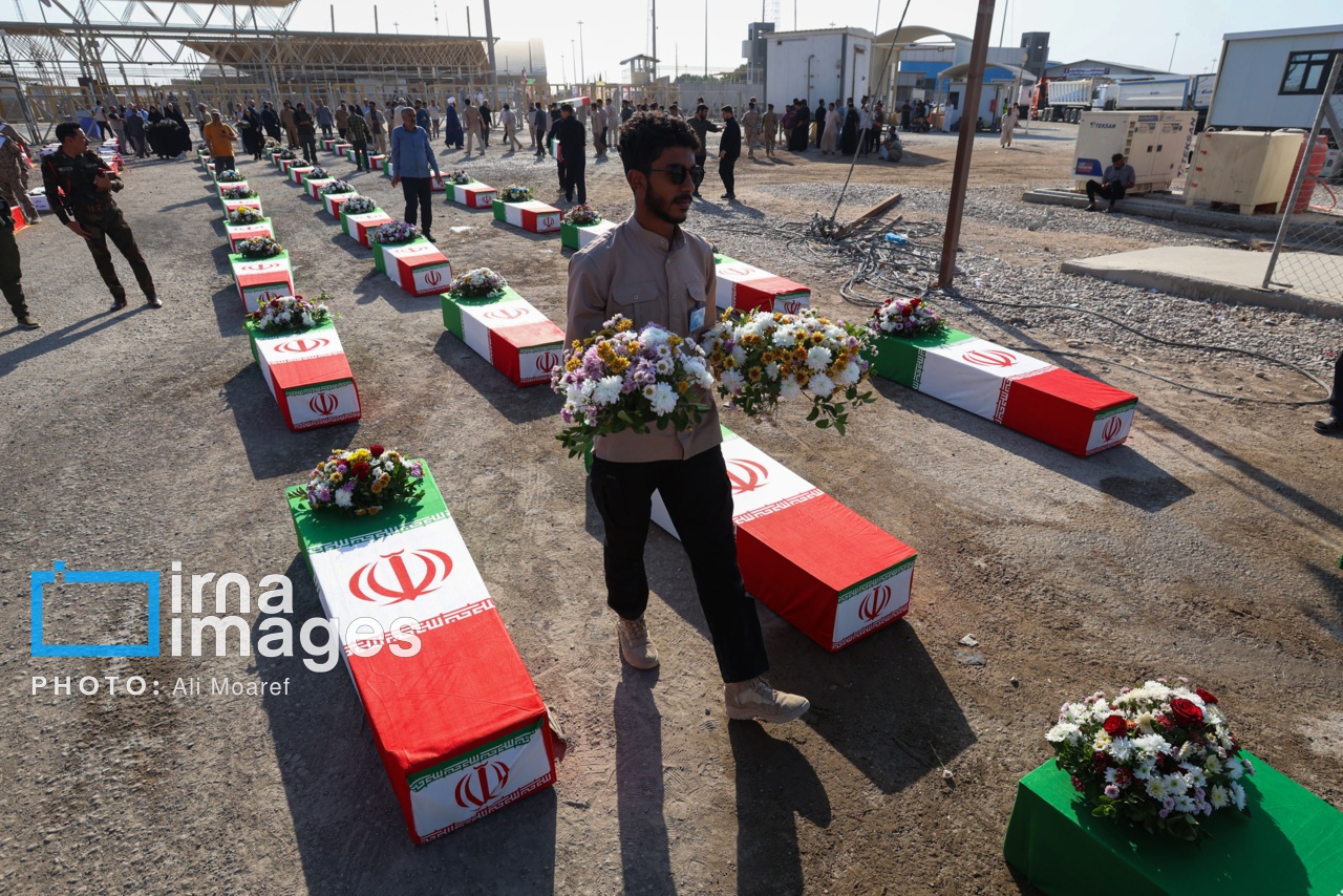 پیکر مطهر ۸۵ شهید دوران دفاع مقدس از مرز آبی اروندرود به کشور وارد می‌شود