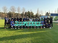 حضور اعضای هیات رئیسه در تمرین تیم ملی فوتبال بانوان