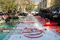 تشییع پیکر شهیدان لاریجانی و سلیمانی همزمان با تشییع شهدای ناوشکن دنا