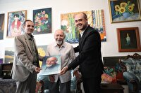 دیدار صمیمانه معاون صدا با امیر نوری گوینده پیشکسوت رادیو