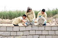 خدمات رسانی جهادگران محبان‌المهدی (عج) در محله فلک‌الدین خرم‌آباد