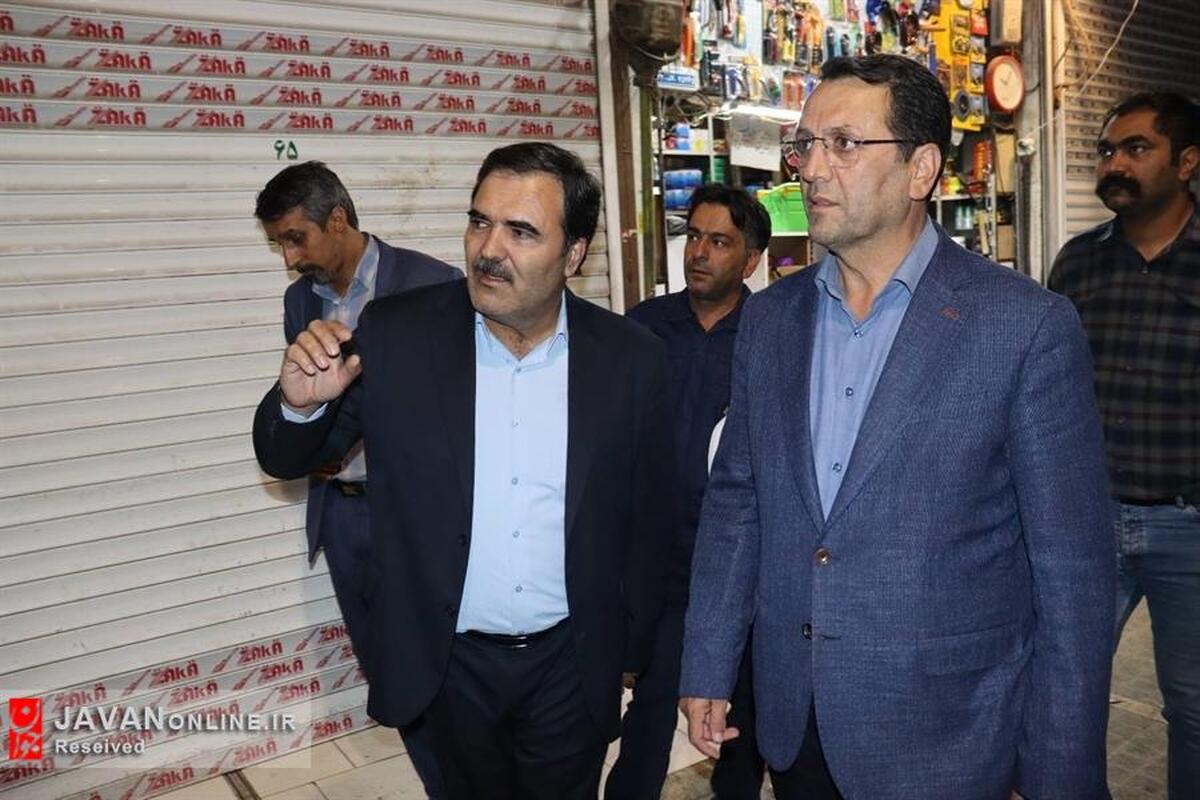 بازدید فرماندار قزوین از پروژه نوسازی و بهسازی شبکه برق بازارسنتی قزوین