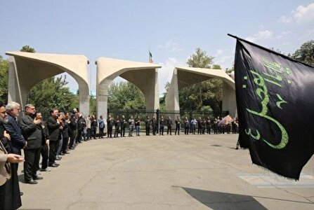 دسته عزاداران دانشگاه تهران صحنه‌ی تجدید پیمان با رهبر انقلاب شد