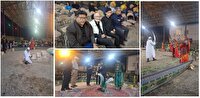تجلیل مدیرکل فرهنگ ارشاد اسلامی البرز و داود فتحعلی‌بیگی از هنرمندان تعزیه در کردان